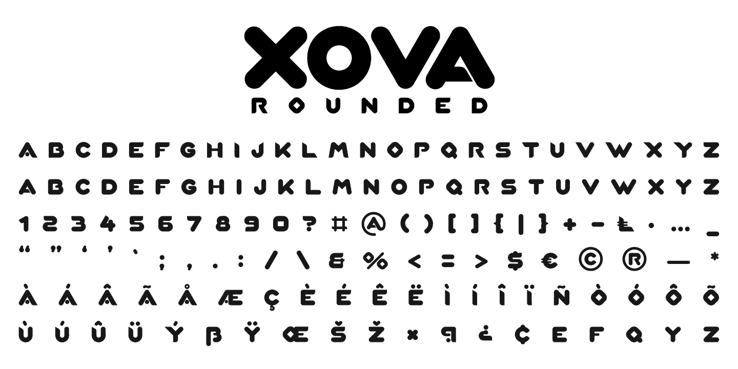 Example font Xova Rounded #3